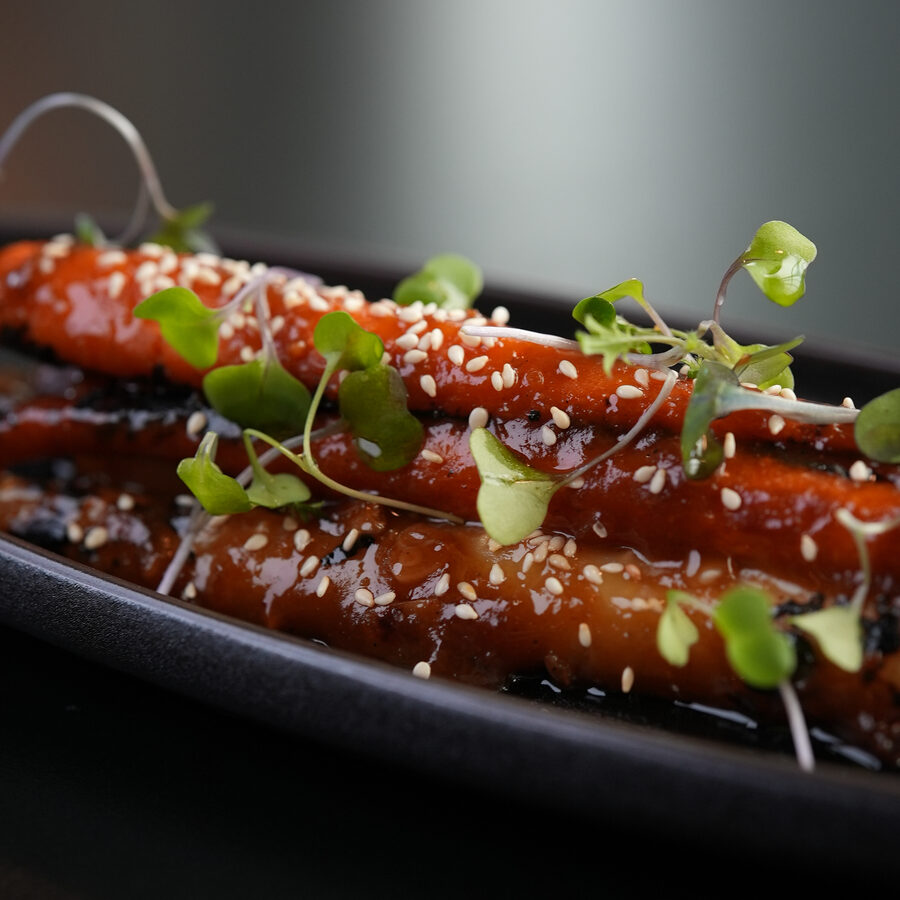 Long signature roll with chili and herbs