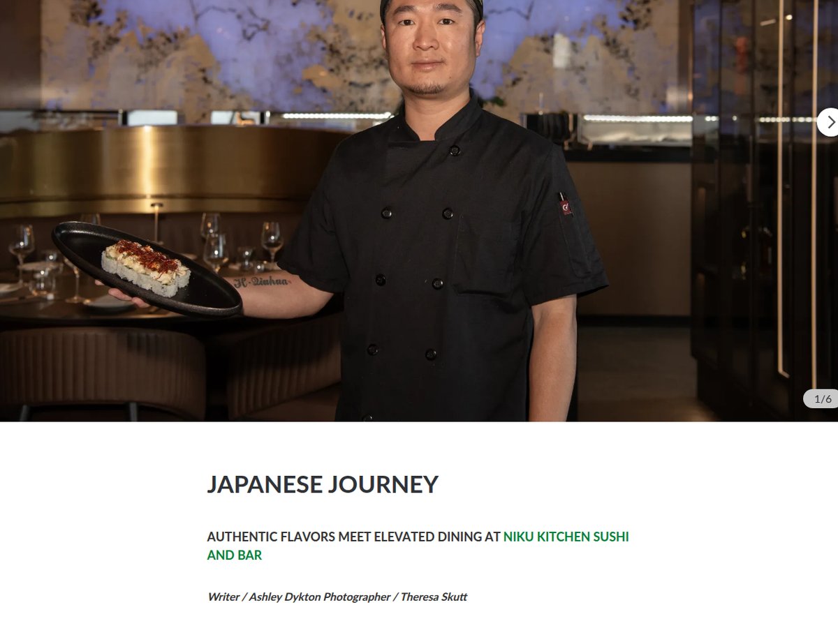 Boone County and Zionsville Magazine feature: Japanese Journey, authentic flavors meet elevated dining at Niku